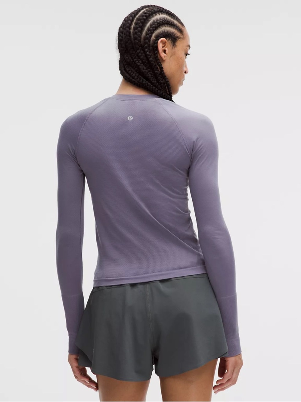 Lululemon Like New Swiftly Tech Long-Sleeve Shirt 2.0 P2P 18” Dark Lavender - Picture 3 of 9